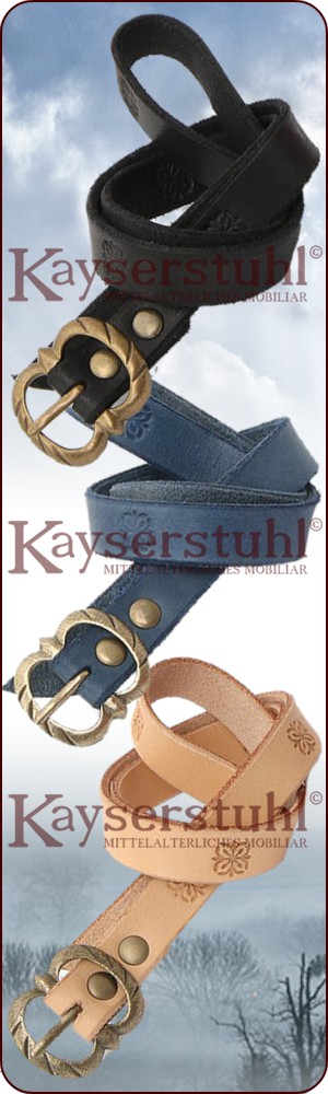 Mittelalterliche Strumpfhalter aus Leder (Paar)