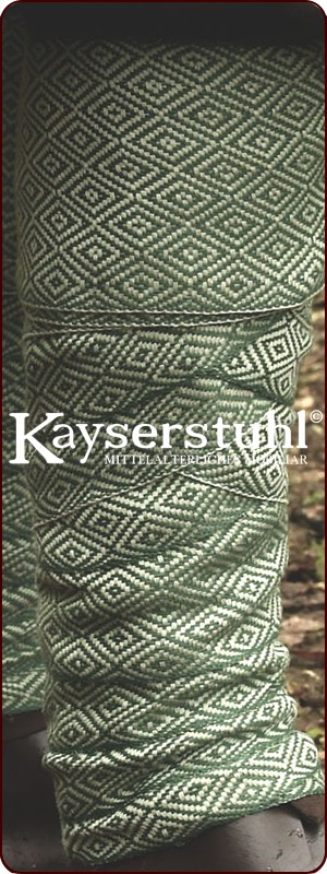 Wadenwickel aus dickem Baumwoll-Diamantköper, grün/natur