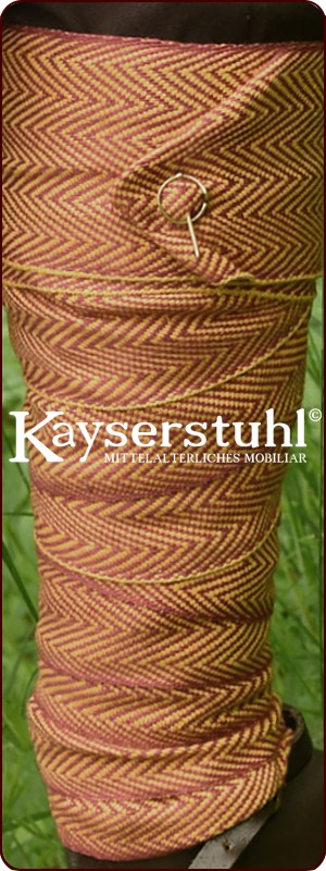 Wadenwickel aus dickem Baumwollfischgrät, orange/rot