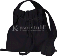 Mittelalterliche Pilgertasche iin schwarz