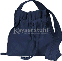 Mittelalterliche Pilgertasche iin blau