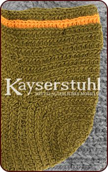 Nadelgebundene Socken "Balder", grau/rot