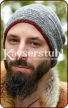 Nadelgebundene Mütze 'Balder", grün/gelb
