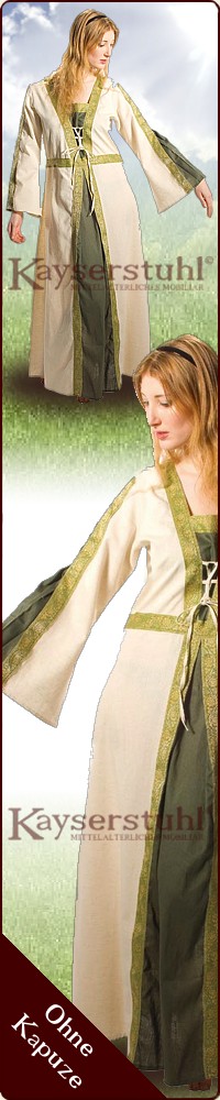 Mittelalterliches Kleid "Maja" ohne Kapuze