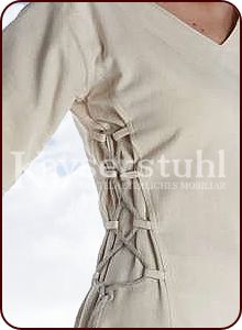 Bliaut-Kleid "Melisande" in beige/natur