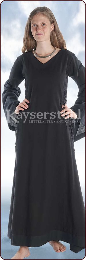 Bliaut-Kleid "Melisande" in schwarz/anthrazit