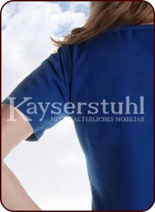 Kurzärmeliges Cotehardie-Kleid "Birte" in blau