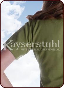 Kurzärmeliges Cotehardie-Kleid "Birte" in hellgrün
