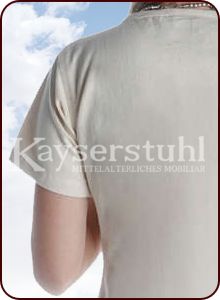 Kurzärmeliges Cotehardie-Kleid "Birte" in natur