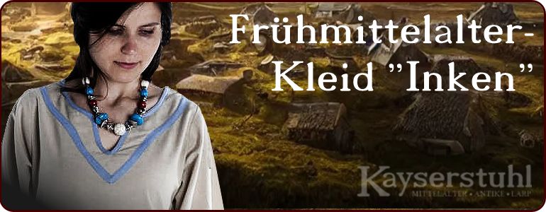 Besticktes Frühmittelalter-Kleid "Lykke"