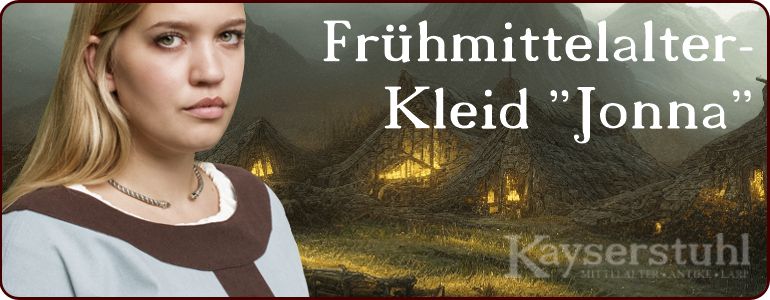 Besticktes Frühmittelalter-Kleid "Lykke"
