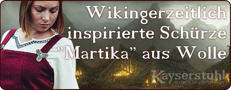 Wikingerzeitlich
inspirierte Schürze
"Martika" aus Wolle