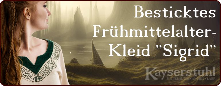 FRÜHMITTELALTERLICH INSPIRIERTE HANDBESTICKTE KLEIDER