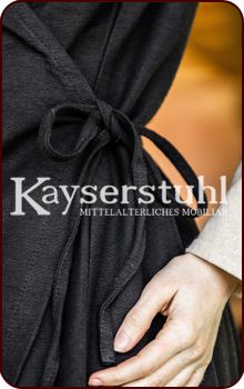 Wickelkleid mit Kapuze "Alraune" in schwarz