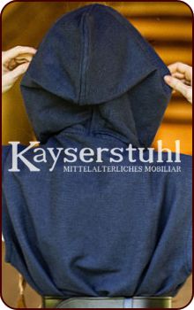 Wickelkleid mit Kapuze "Alraune" in blau