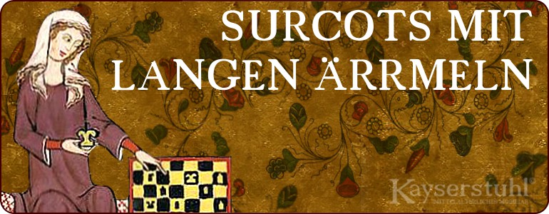 Mittelalterliche Surcots, Überkleider & Trägerkleider