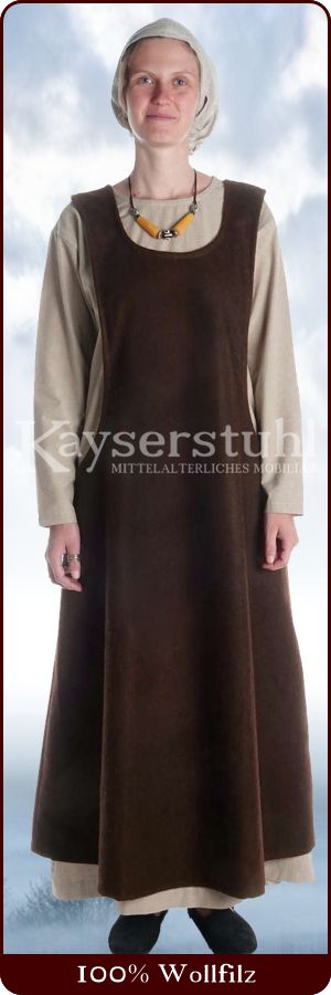 Surcot "Melania" aus Wolle, braun