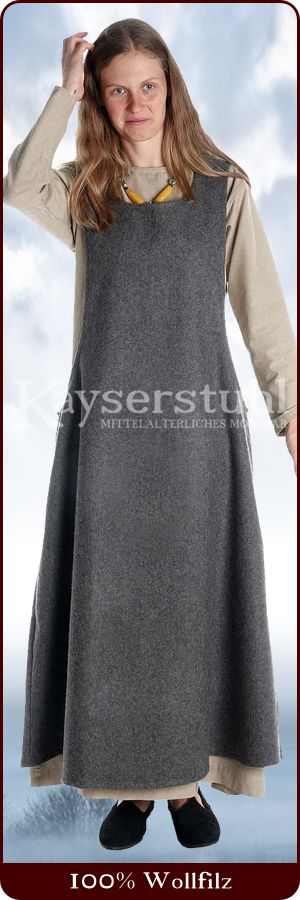 Surcot "Melania" aus Wolle, grau