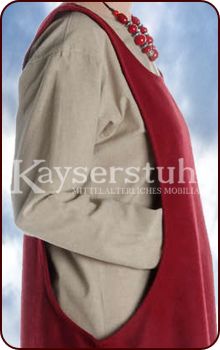 Surcot "Melisande" aus Wolle, rot