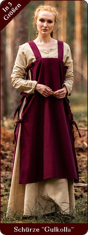 Schürze/Trägerkleid  "Gullkolla" in rot