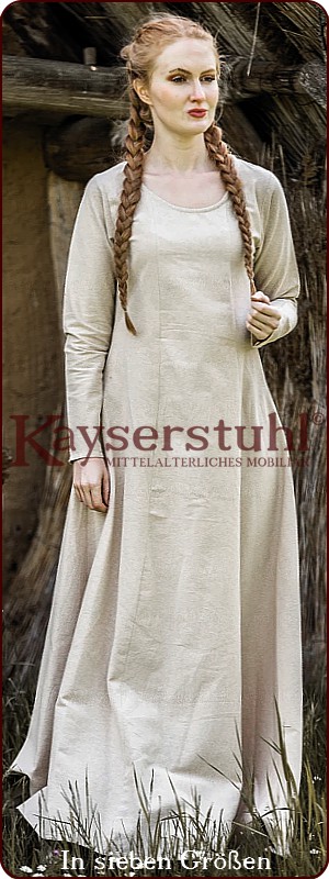 Kleid / Unterkleid / Cotta "Cassiopeia", hanffarben