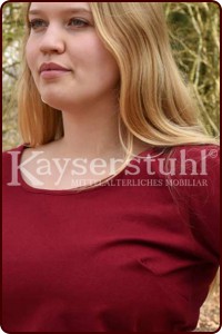 Mittelalterkleid "Myrthe" aus Canvas, weinrot