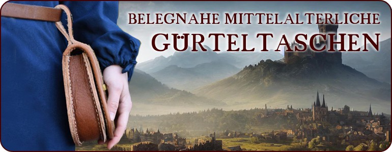 BELEGNAHE MITTELALTERLICHE GÜRTELTASCHEN