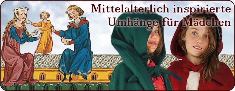 Mittelalterliches Kinderkleid "Estelle" mit langen Ärmeln