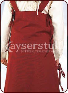 Mittelalterliche Kinderschürze/Skapulier "Gunilla", rot