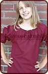 Kurzärmelige Bluse "Johanna" in rot