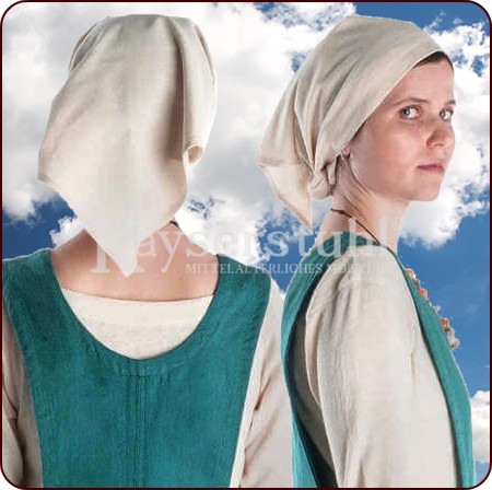 Einfacher Surcot mit Höllenfenstern, türkisgrün