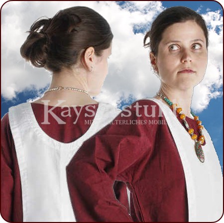 Einfacher Surcot mit Höllenfenstern, braun