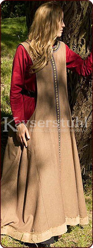 Surcot "Richildis" mit Höllenfenstern mit Zierborte