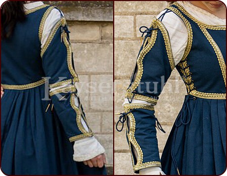 Renaissancekleid "Lucrezia", blau