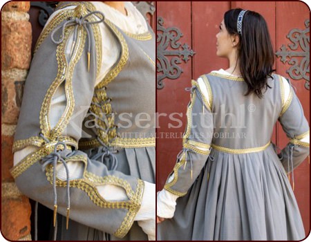 Renaissancekleid "Lucrezia", grau