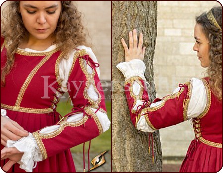 Renaissancekleid "Lucrezia", rot