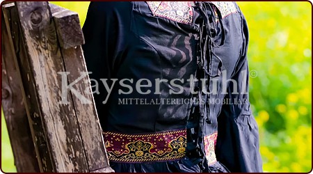 Mittelalterliches Kleid "Estelle", schwarz