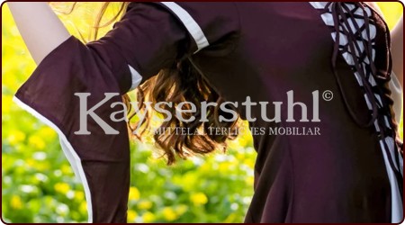 Mittelalterliches Kleid "Merida", braun/natur