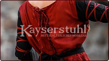 Mittelalterliches Kleid "Marian", schwarz/rot