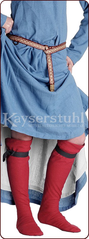 Mittelalterliche Damenstrümpfe (Paar) in fünf Farben