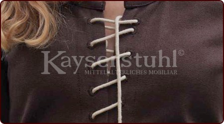 Langärmeliges Cotehardie-Kleid "Terra", braun