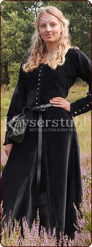 Coteharde-Samtkleid "Isabeau", schwarz