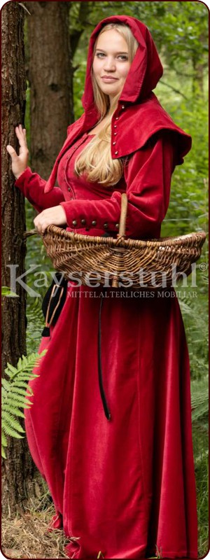 Coteharde-Samtkleid "Isabeau", rot