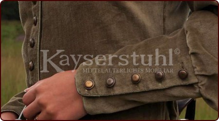 Coteharde-Samtkleid "Isabeau", graugrün