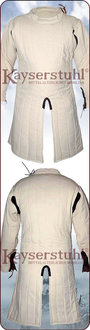 Hochmittelalterlicher Schlupf-Gambeson "Crac", natur