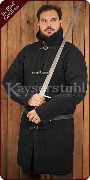 Schwerer Gambeson "Infanterie 14. Jh." in schwarz