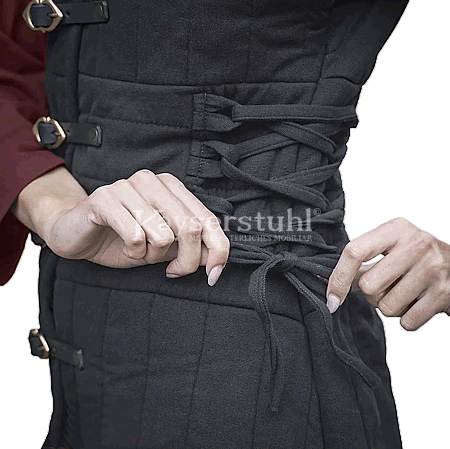 Ärmelloser, gepolsterter Gambeson für Damen, zweilagig