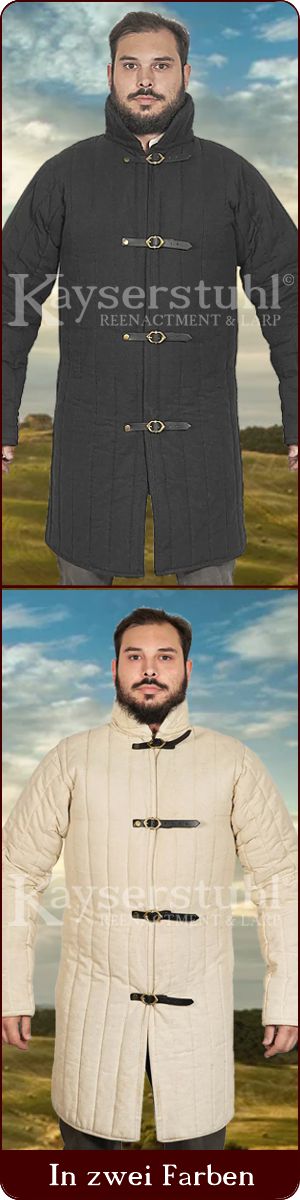 Langer Gambeson mit Reiterschlitz und Meuchelschutz