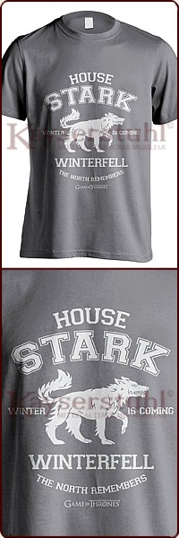 Game Of Thrones T-Shirt "House Stark Winterfell Direwolf"