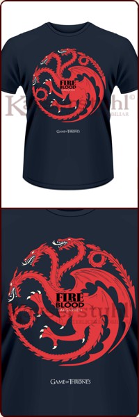 Game Of Thrones T-Shirt "Targaryen Fire And Blood"